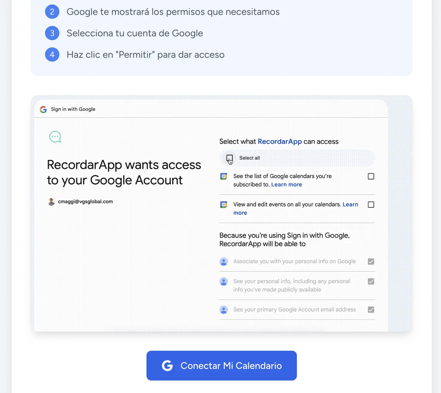 Connect your calendar